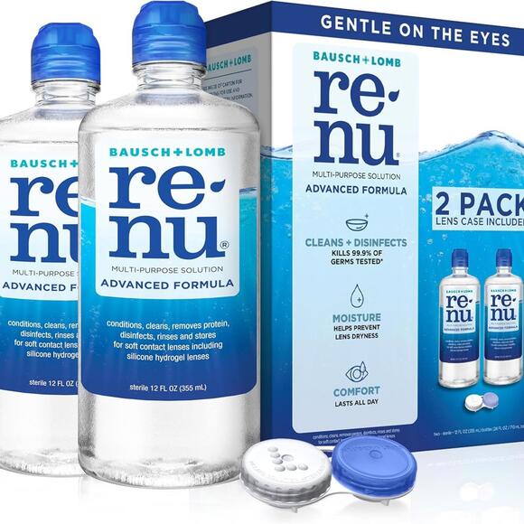 **SOLD**Bausch & Lomb Renu Multi Purpose Solution Advanced, 12oz (2 Pack - Picture 1 of 3